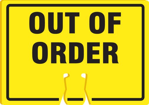 OUT OF ORDER
