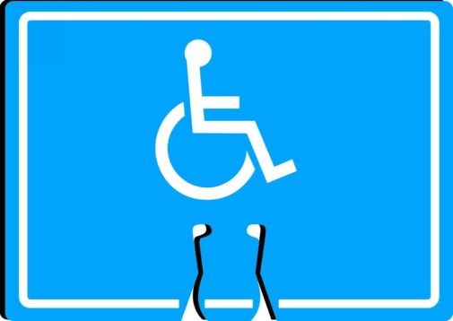 Traffic Sign, Legend: (HANDICAPPED SYMBOL)