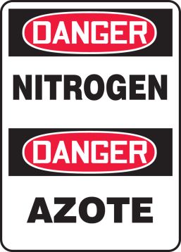 DANGER-NITROGEN (BILINGUAL FRENCH)