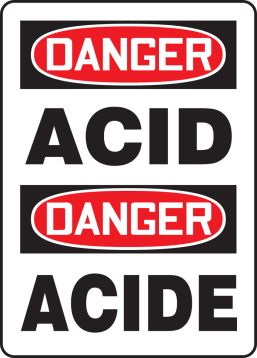 DANGER ACID (BILINGUAL FRENCH)