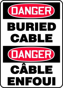 DANGER BURIED CABLE (BILINGUAL FRENCH)