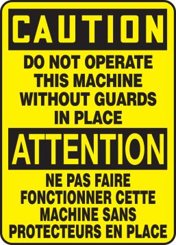 BILINGUAL FRENCH SIGN – GUARDS