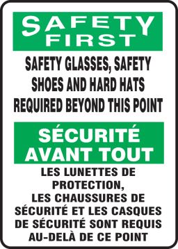 BILINGUAL FRENCH SIGN – PERSONAL PROTECTION