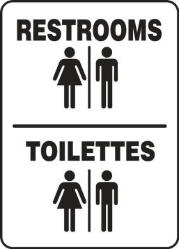 RESTROOMS (BILINGUAL FRENCH)