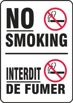 NO SMOKING (BILINGUAL FRENCH)