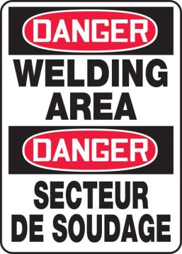 DANGER WELDING AREA