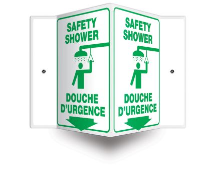 SAFETY SHOWER W/GRAPHIC (BILINGUAL FRENCH - DOUCHE D'URGENCE)