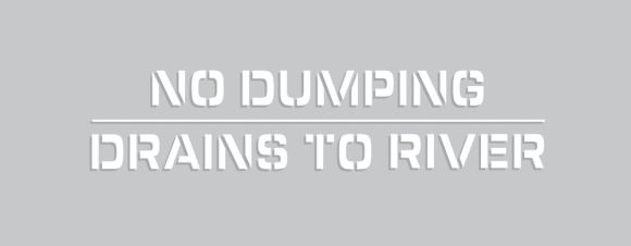 No dumping drains to river