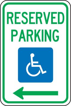 RESERVED PARKING <----- (W/GRAPHIC)
