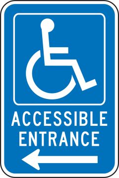 ACCESSIBLE ENTRANCE <---- (W/GRAPHIC)