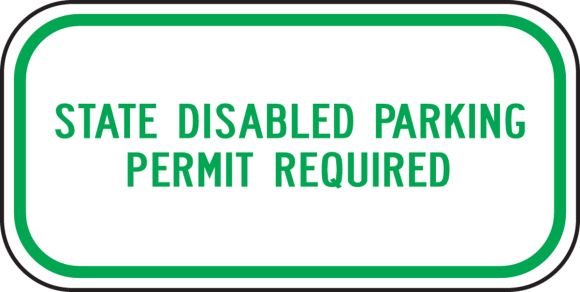 (WASHINGTON) STATE DISABLED PARKING PERMIT REQUIRED