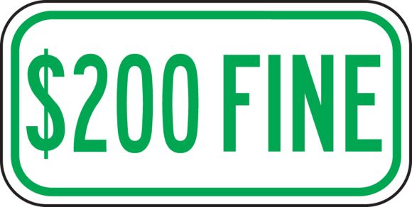 $200 FINE (GREEN)