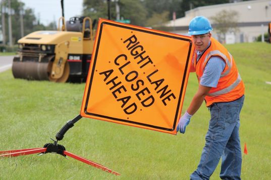 TILT-ADJUST™ SINGLE SPRING SIGN STAND