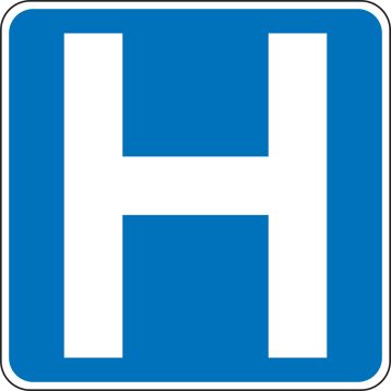 Traffic Sign, Legend: HOSPITAL