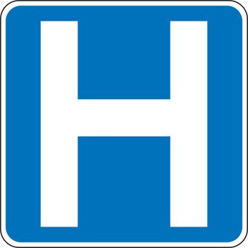 Traffic Sign, Legend: HOSPITAL