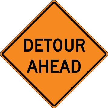 Traffic Sign, Legend: DETOUR ____