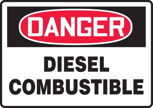 DANGER COMBUSTIBLE DIESEL 