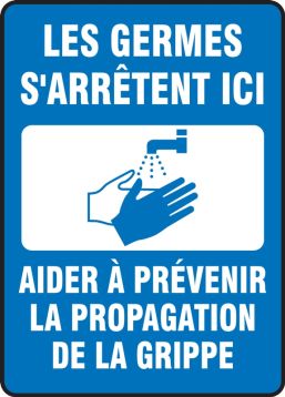THE GERMS STOP HERE HELP PREVENT THE SPREAD OF THE FLU