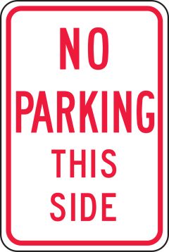 NO PARKING THIS SIDE