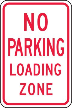 NO PARKING LOADING ZONE