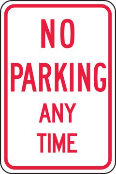 NO PARKING ANY TIME