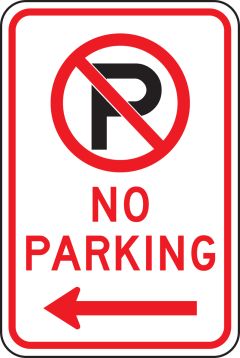 (NO PARKING SYMBOL) NO PARKING <-----
