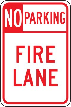 NO PARKING FIRE LANE