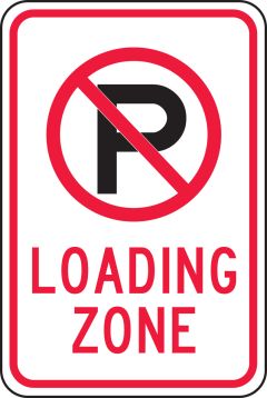 (NO PARKING SYMBOL) LOADING ZONE