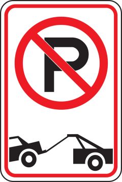 NO PARKING AND TOW-AWAY SYMBOL