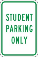 STUDENT PARKING ONLY