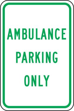AMBULANCE PARKING ONLY