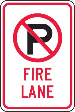 (NO PARKING SYMBOL) FIRE LANE