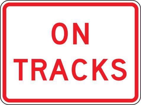 Traffic Sign, Legend: ON TRACKS
