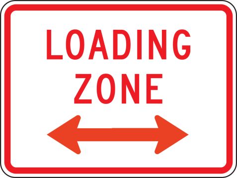 LOADING ZONE (DOUBLE ARROW)
