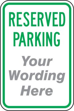 RESERVED PARKING ___