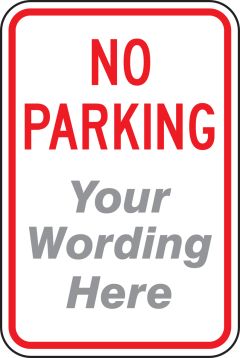 NO PARKING ___