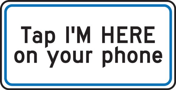 Tap I'm HERE On Your Phone