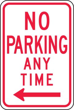 Parking Signs NO PARKING P ARROW LEFT 