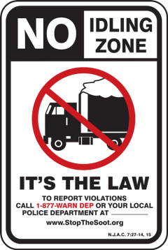 No Idling Sign - NJ