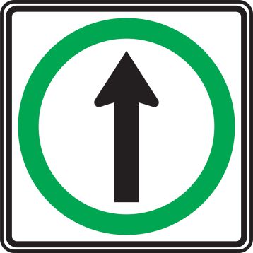 NO TURN STRAIGHT ONLY