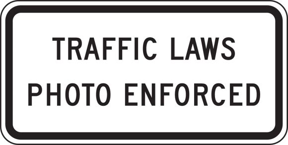 photo enforced sign meaning