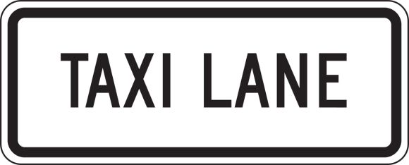 TAXI LANE (PLAQUE)