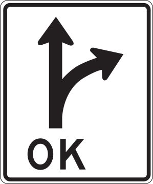 (OPTIONAL LANE MOVEMENT - RIGHT TURN) OK
