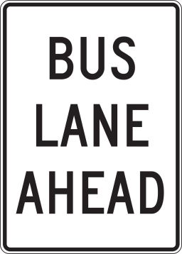 BUS LANE AHEAD