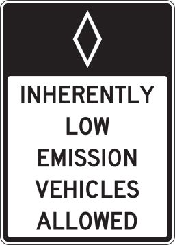 INHERENTLY LOW EMISSION VEHICLES ALLOWED