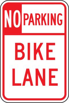 NO PARKING BIKE LANE