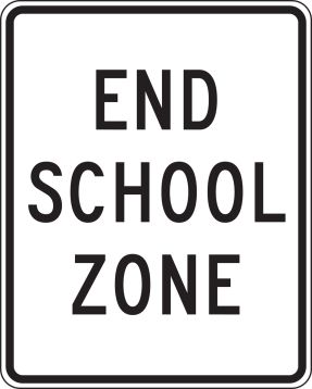END SCHOOL ZONE