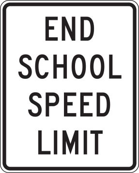 END SCHOOL SPEED LIMIT