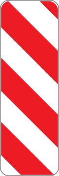 DELINEATOR (RED/WHITE) - UP LEFT