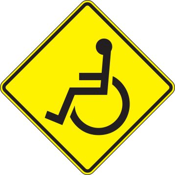 Wheelchair Crossing Sign FRW775